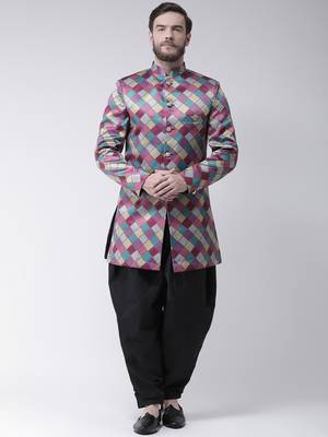 Multicolor
 Printed Polyester Indo Western Dresses 1