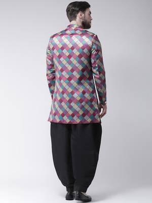 Multicolor
 Printed Polyester Indo Western Dresses 4