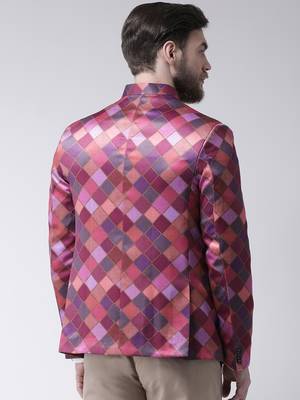 Multicolor Printed Polyester Bandhgala Suit 4