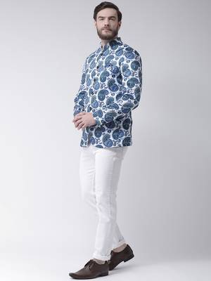 Multicolor Printed Polyester Bandhgala Suit 2