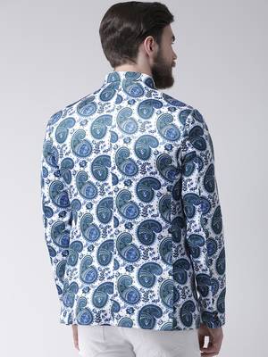 Multicolor Printed Polyester Bandhgala Suit 4