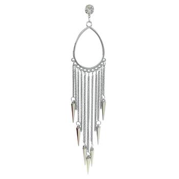 Oxidized Silver Plated Corrode Collection Earrings In Vintage Finish Alloy Dangle Earring Alloy Chandbali Earring 2