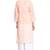 Ada Hand Embroidered Peach Cotton Chikankari Kurti
