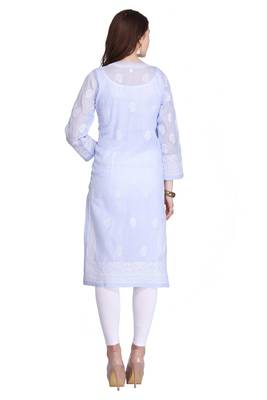 Ada Mauve Cotton Chikankari Kurti 2