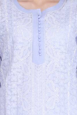 Ada Mauve Cotton Chikankari Kurti 4