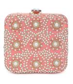 Coral square clutch