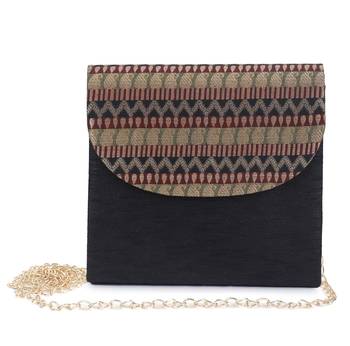 Brocade flap clutch 1