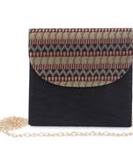 Brocade flap clutch