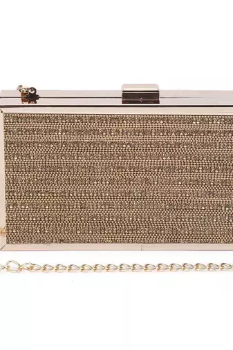 Blinking gold clutch