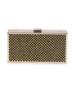 Black gold checkered clutch