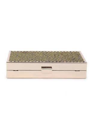 Black gold checkered clutch 5