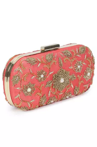 Coralicious flower clutch