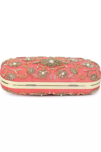 Coralicious flower clutch