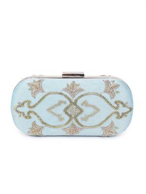 Glitz blue clutch 1