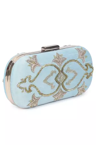Glitz blue clutch