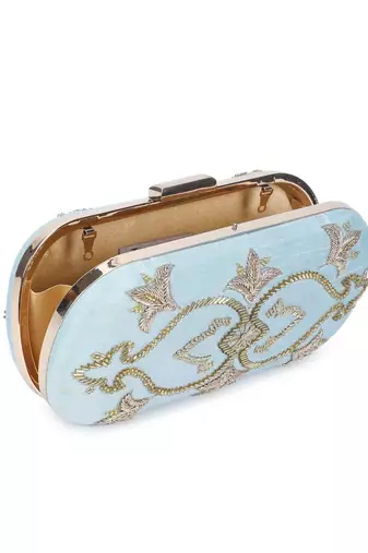 Glitz blue clutch