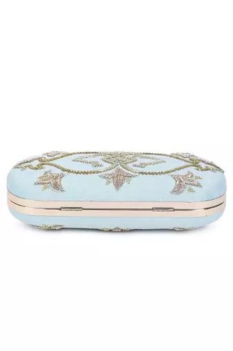 Glitz blue clutch