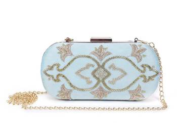 Glitz blue clutch 5