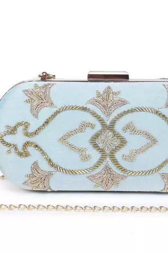 Glitz blue clutch