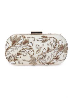 Offwhite embroidered clutch 1