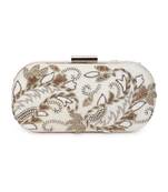 Offwhite embroidered clutch