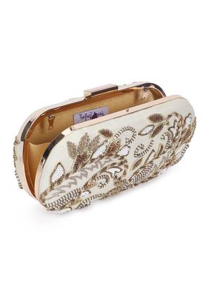 Offwhite embroidered clutch 3