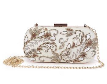 Offwhite embroidered clutch 5