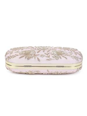 Pretty pink floral clutch 4