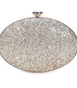 Blingy oval clutch