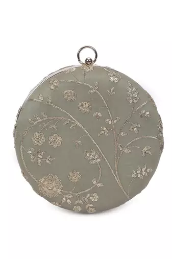 Olive gold clutch