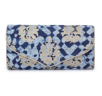 Indigo motif clutch 2