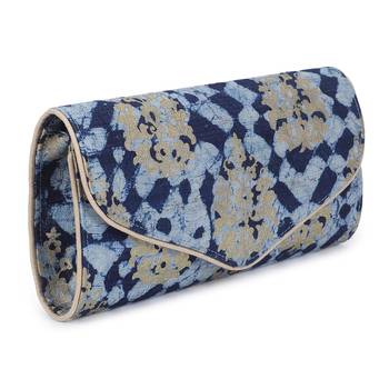 Indigo motif clutch 3