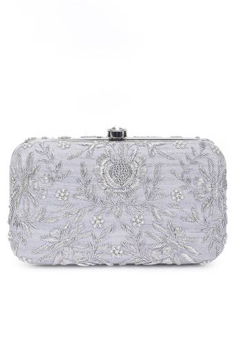 Pleasing silver clutch