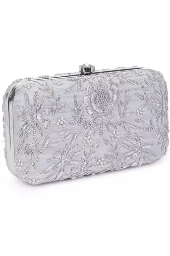 Pleasing silver clutch