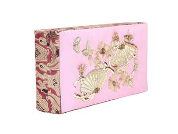 Fan fan pink clutch 1