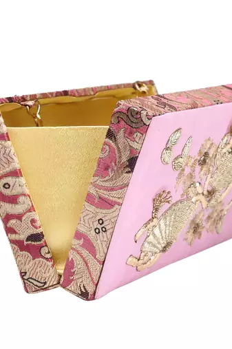 Fan fan pink clutch
