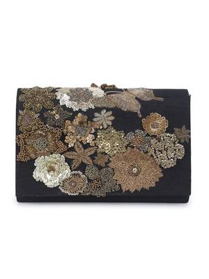 Mix media black clutch 1