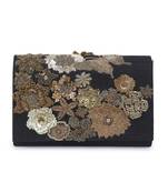 Mix media black clutch