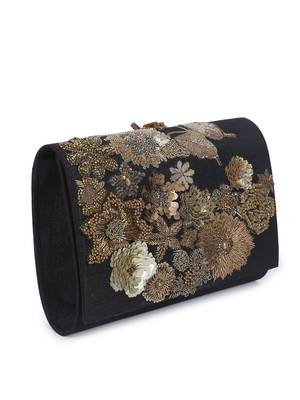 Mix media black clutch 2