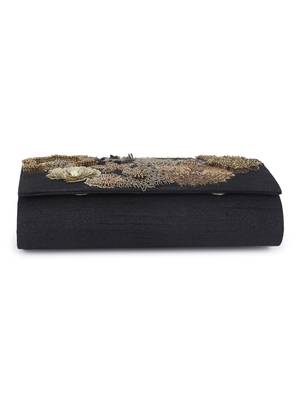 Mix media black clutch 4