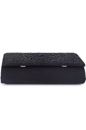 Self embroidery clutch