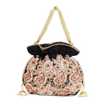 Black paisley potli 1
