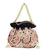Black paisley potli