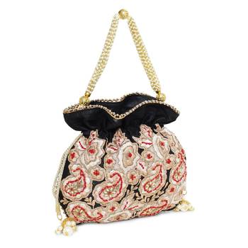 Black paisley potli 2