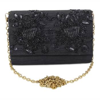 Black on black clutch 1