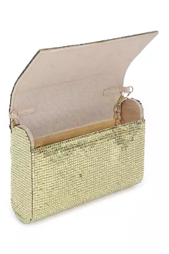 Gold mirror clutch