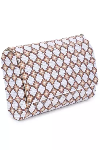 Tile white clutch