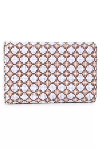 Tile white clutch