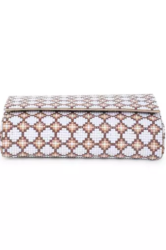 Tile white clutch