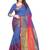 Royal blue woven art silk saree with blouse